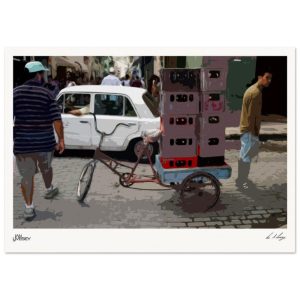 Cuban Cart - Stylised Street Scene