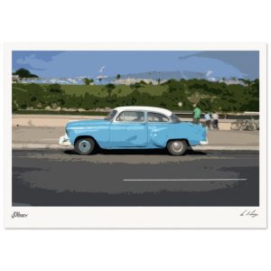 Artisan Art Chevrolet 150 Coupe Poster - Iconic Cuban Road Scene