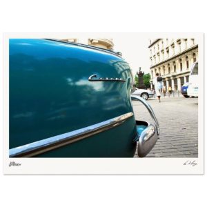 Classic American Car Poster - Stunning Rear Quarter Detail