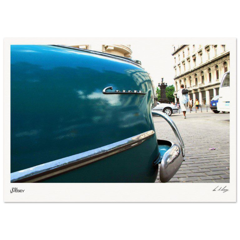 Classic American Car Poster - Stunning Rear Quarter Detail