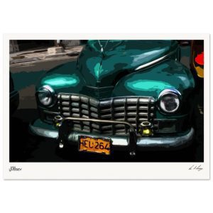 Artisan Abstract Poster - 1946 Dodge D24C Sedan in Cuba